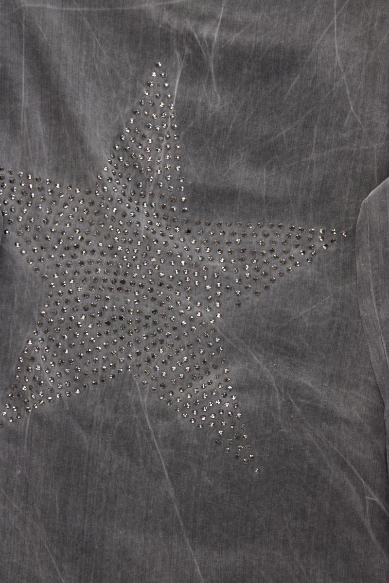 iSilk Oversize-Bluse Gr. M 3/4 Ärmel grau aus Viskose