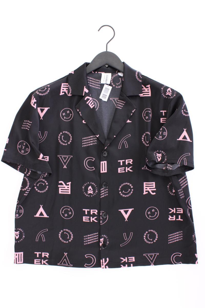 COLLUSION Kurzarmbluse Gr. 38 schwarz aus Polyester
