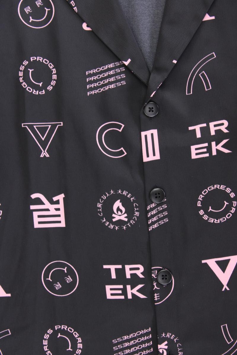COLLUSION Kurzarmbluse Gr. 38 schwarz aus Polyester