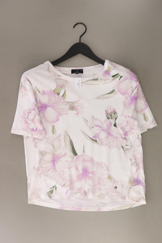 Monari Printshirt Gr. 40 mit Blumenmuster Kurzarm mehrfarbig