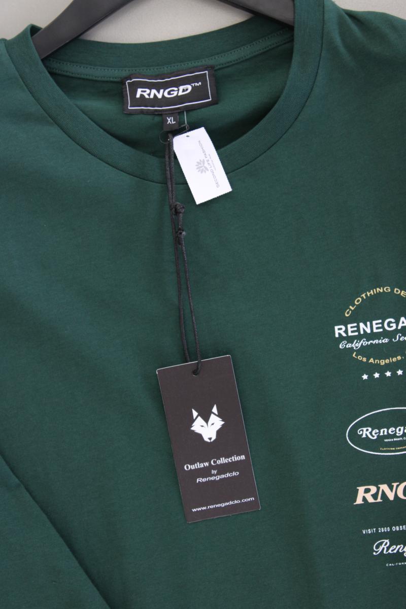 T-Shirt für Herren Gr. XL neu mit Etikett Kurzarm grün aus Baumwolle