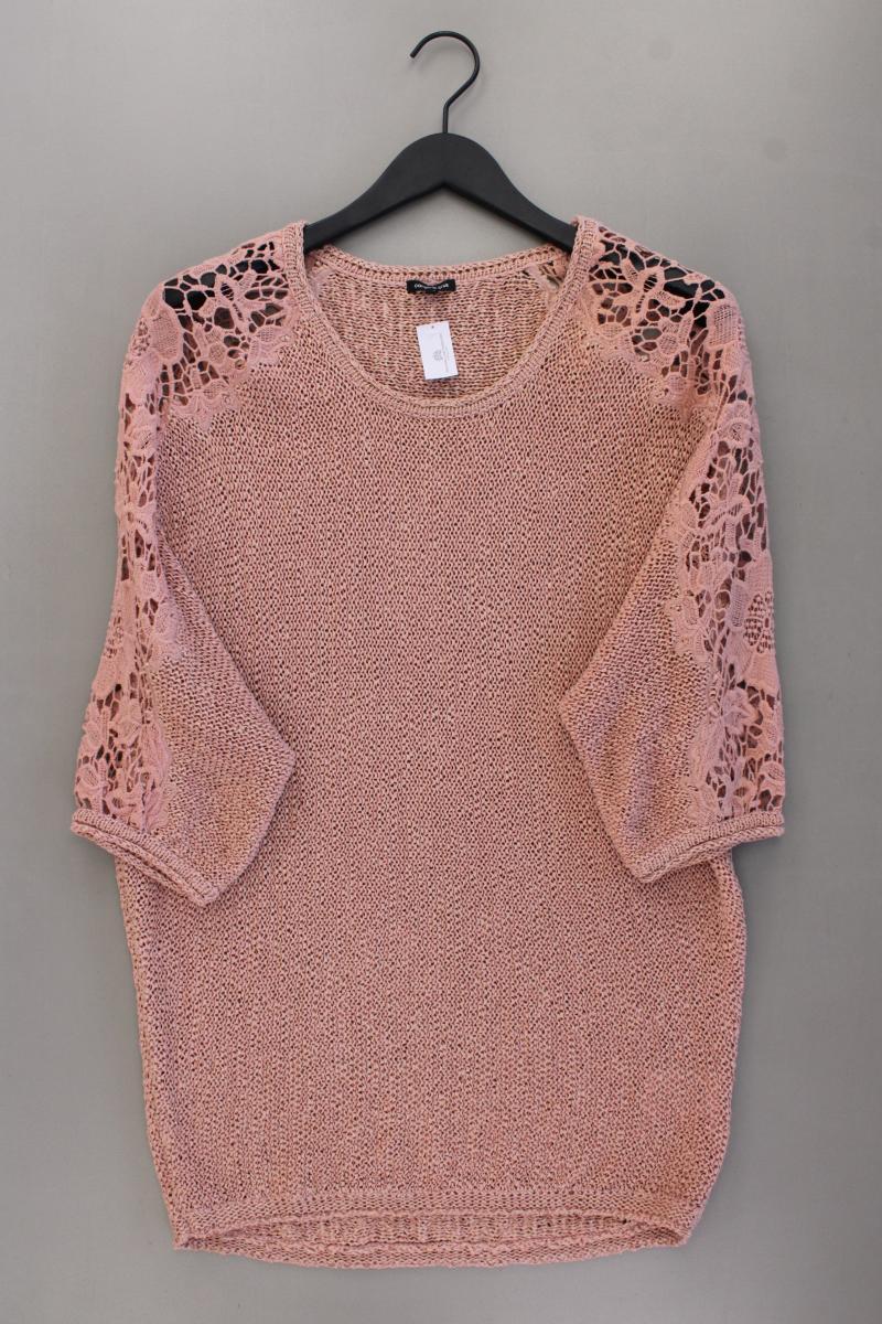 Caroline Biss Langes Strickshirt Gr. 42 3/4 Ärmel mit Glitzer rosa aus Baumwolle