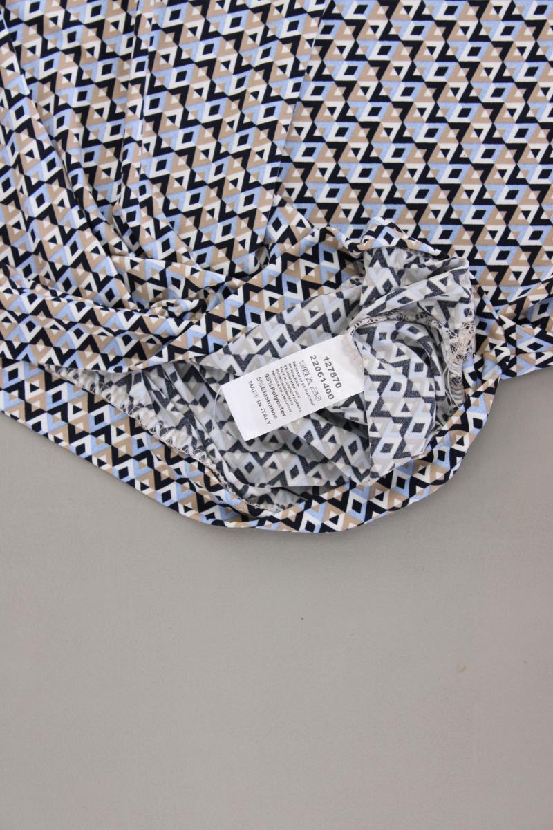 Enjoy Womenswear Kurzarmbluse Gr. M geometrisches Muster neuwertig blau