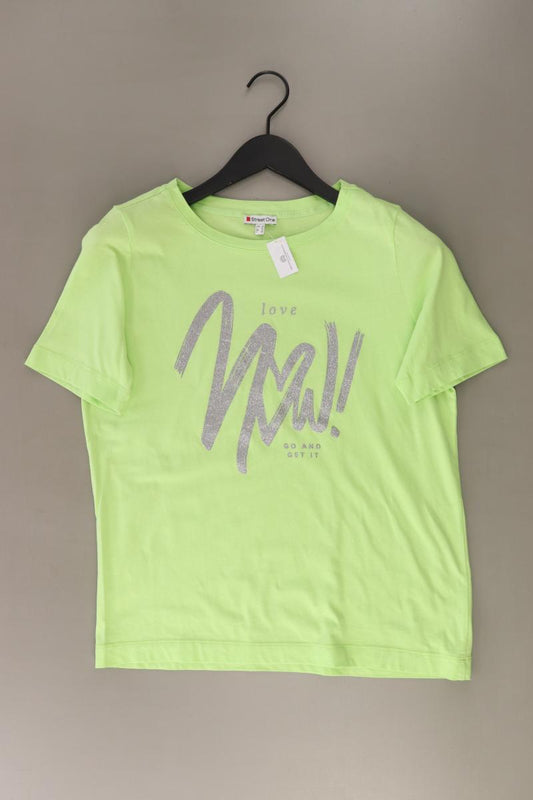Street One Printshirt Gr. 38 Kurzarm grün