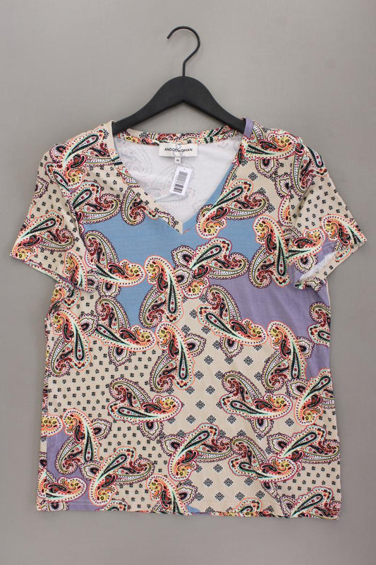 &Co Woman Printshirt Gr. XL mit Paisleymuster neuwertig Kurzarm mehrfarbig