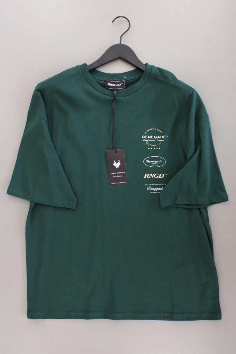 T-Shirt für Herren Gr. XL neu mit Etikett Kurzarm grün aus Baumwolle