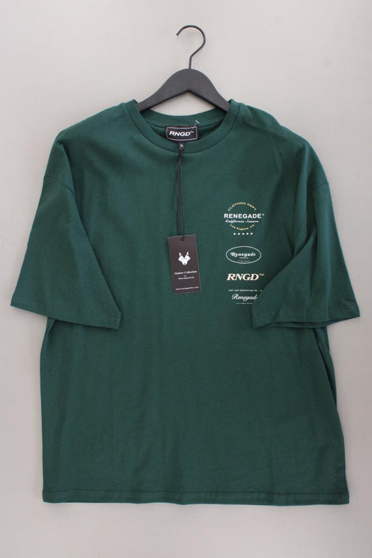 T-Shirt für Herren Gr. XL neu mit Etikett Kurzarm grün aus Baumwolle