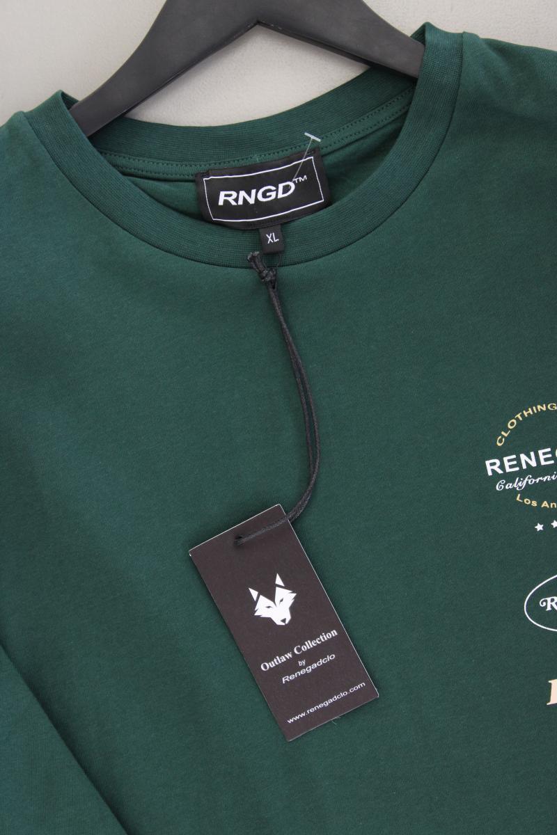 T-Shirt für Herren Gr. XL neu mit Etikett Kurzarm grün aus Baumwolle