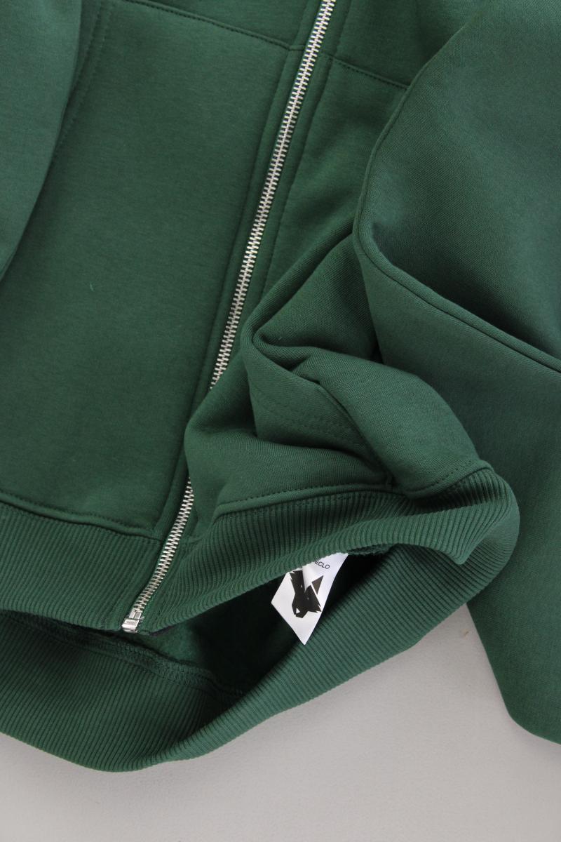 Sweatjacke für Herren Gr. L neu mit Etikett Langarm grün aus Baumwolle