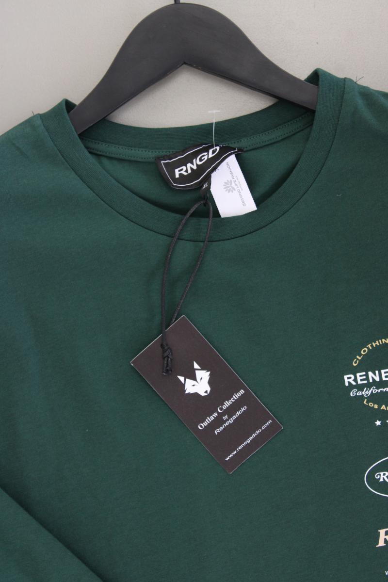 T-Shirt für Herren Gr. XL neu mit Etikett Kurzarm grün aus Baumwolle