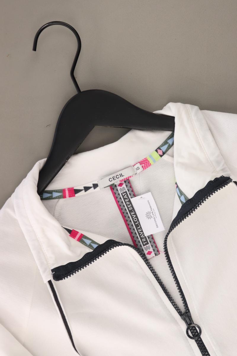 Cecil T-Shirt Gr. XS Kurzarm weiß