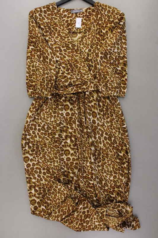 Geisha Maxikleid Gr. 34 neuwertig mit Gürtel 3/4 Ärmel braun aus Polyester