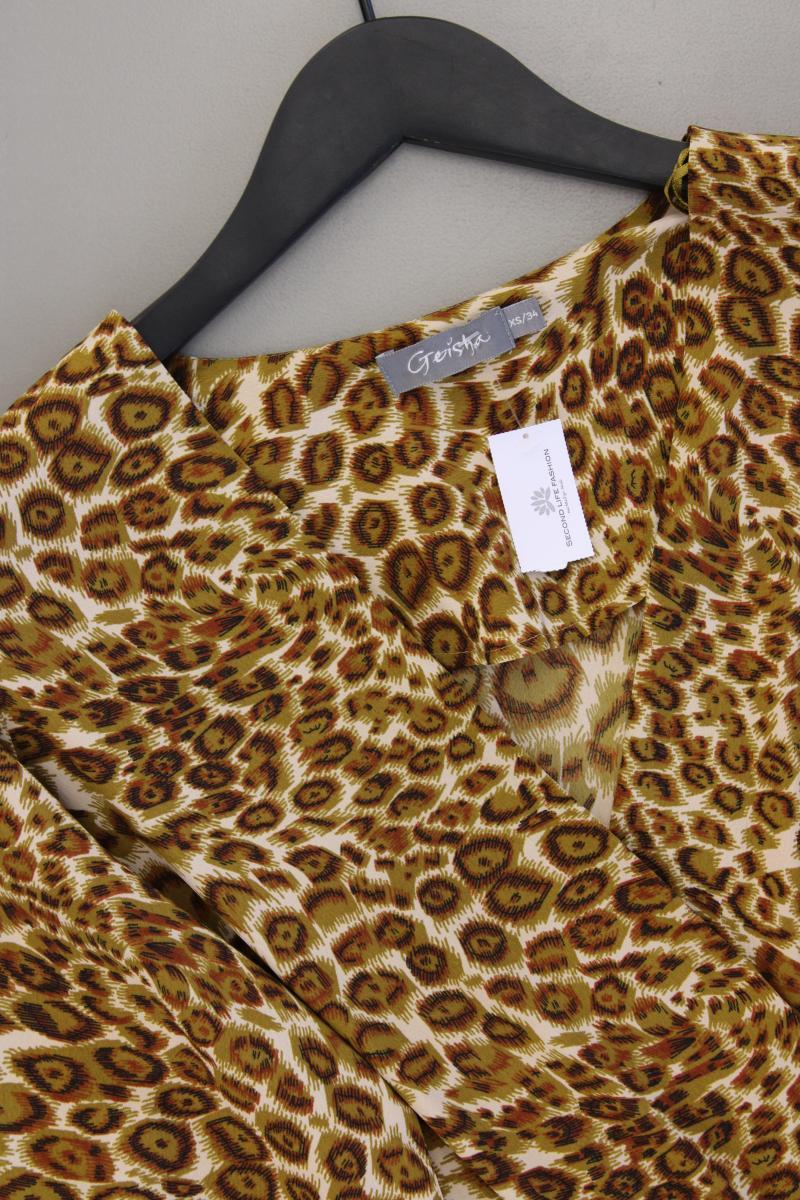 Geisha Maxikleid Gr. 34 neuwertig mit Gürtel 3/4 Ärmel braun aus Polyester