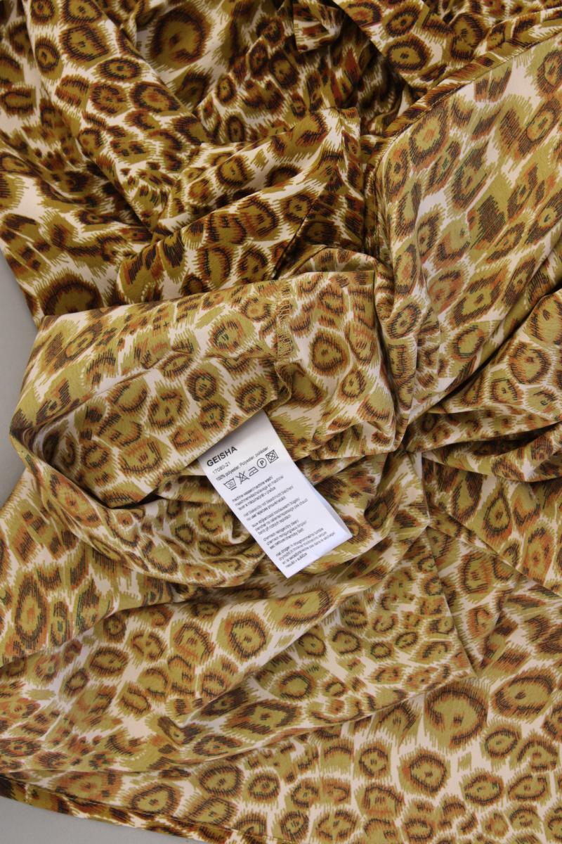 Geisha Maxikleid Gr. 34 neuwertig mit Gürtel 3/4 Ärmel braun aus Polyester