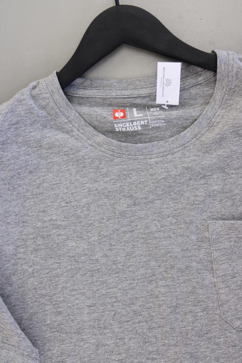 Engelbert + Strauss T-Shirt für Herren Gr. L Kurzarm grau