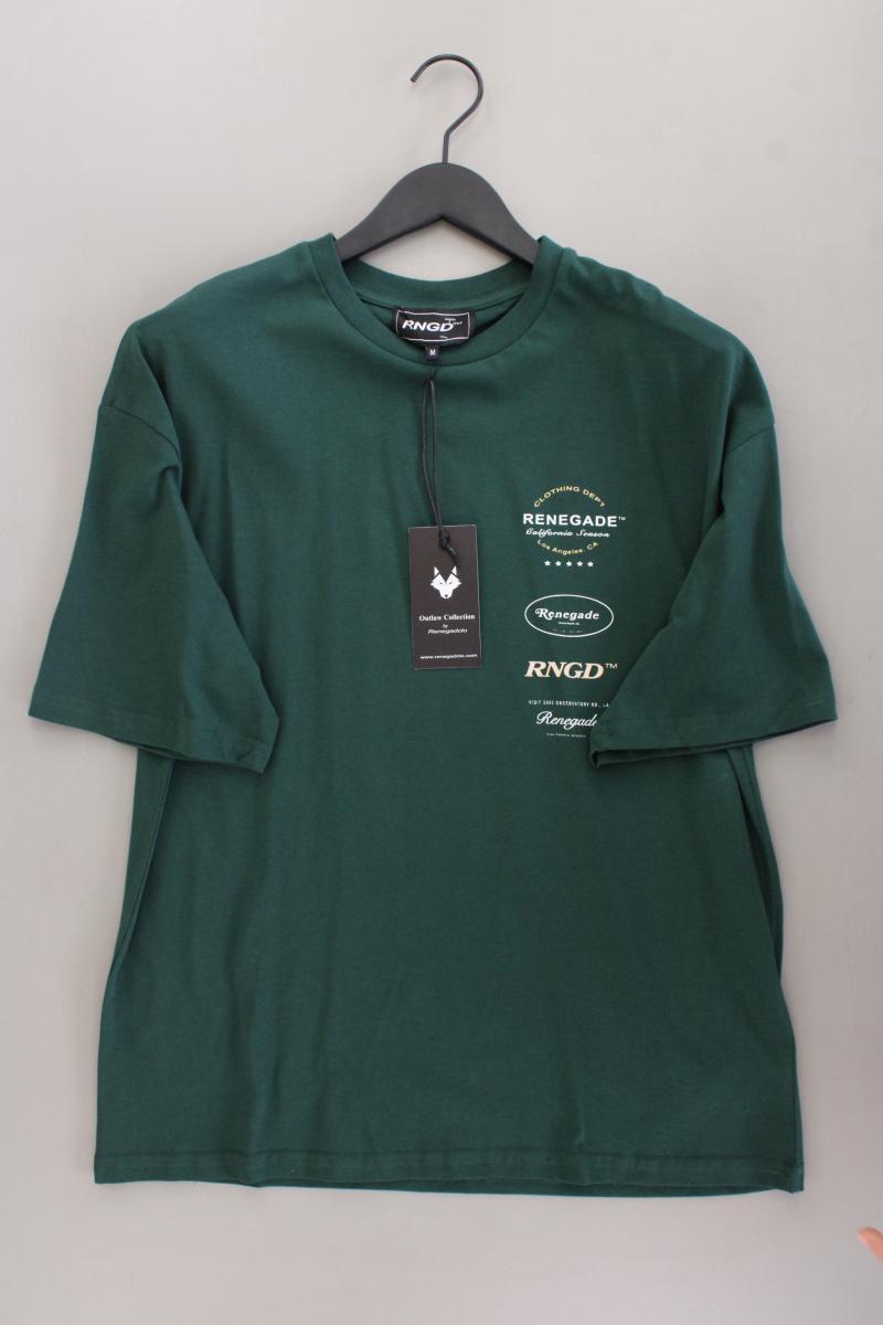 T-Shirt für Herren Gr. M neu mit Etikett Kurzarm grün aus Baumwolle
