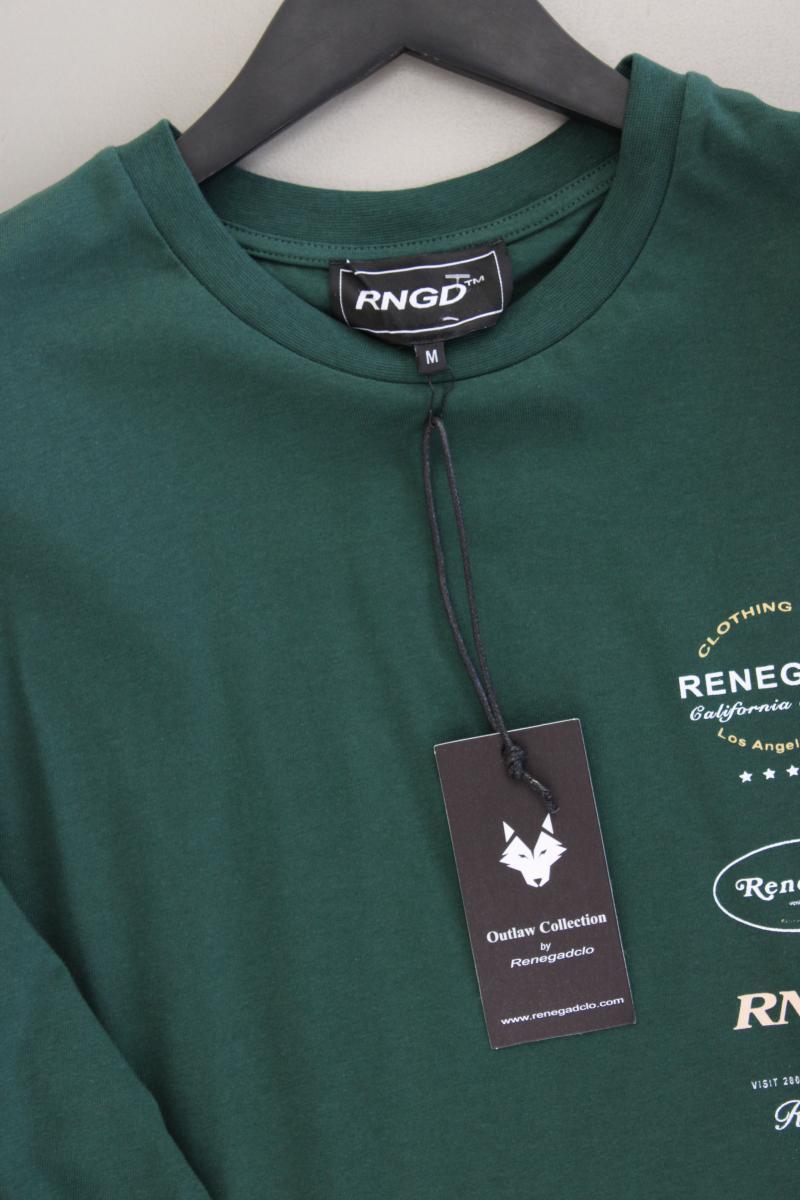T-Shirt für Herren Gr. M neu mit Etikett Kurzarm grün aus Baumwolle