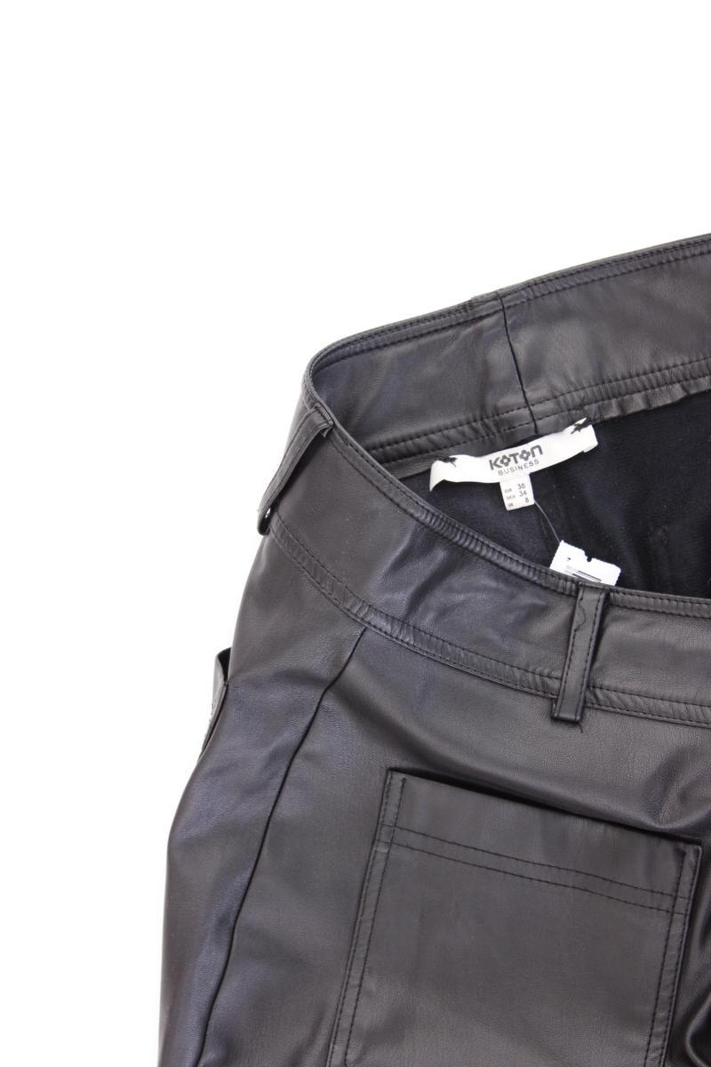 Koton Kunstlederhose Gr. 36 neuwertig schwarz aus Polyester