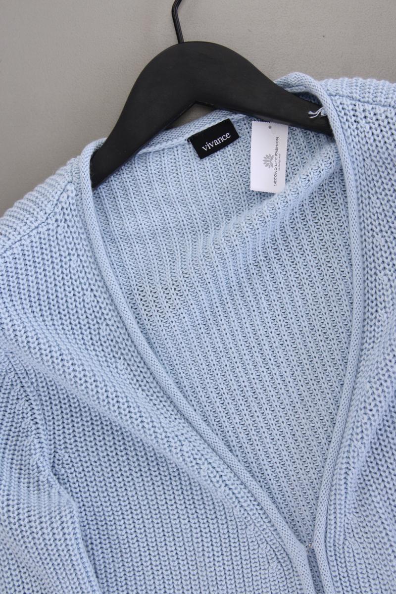 Vivance Strickjacke Gr. 40/42 neuwertig Langarm blau aus Polyacryl