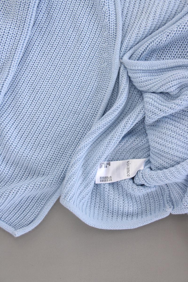 Vivance Strickjacke Gr. 40/42 neuwertig Langarm blau aus Polyacryl