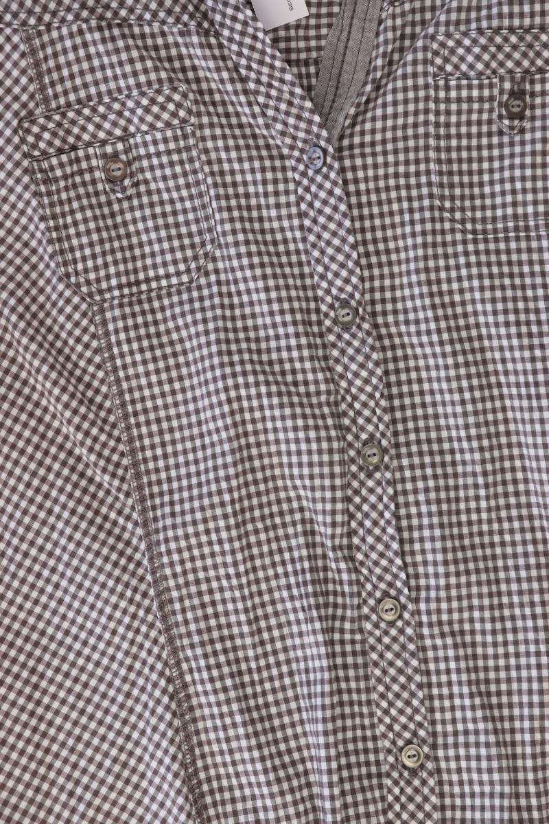 Cecil Karobluse Gr. XXL kariert Kurzarm braun aus Baumwolle
