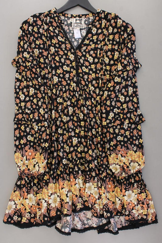 Jaase Langarmkleid Gr. XS mit Blumenmuster mehrfarbig aus Viskose
