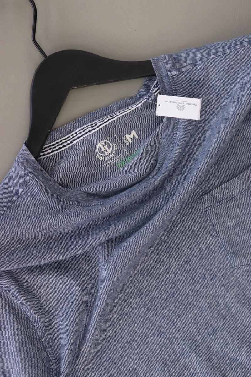 Tom Tompson Shirt für Herren Gr. M Kurzarm blau aus Baumwolle