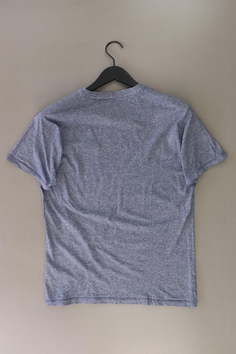 Tom Tompson Shirt für Herren Gr. M Kurzarm blau aus Baumwolle