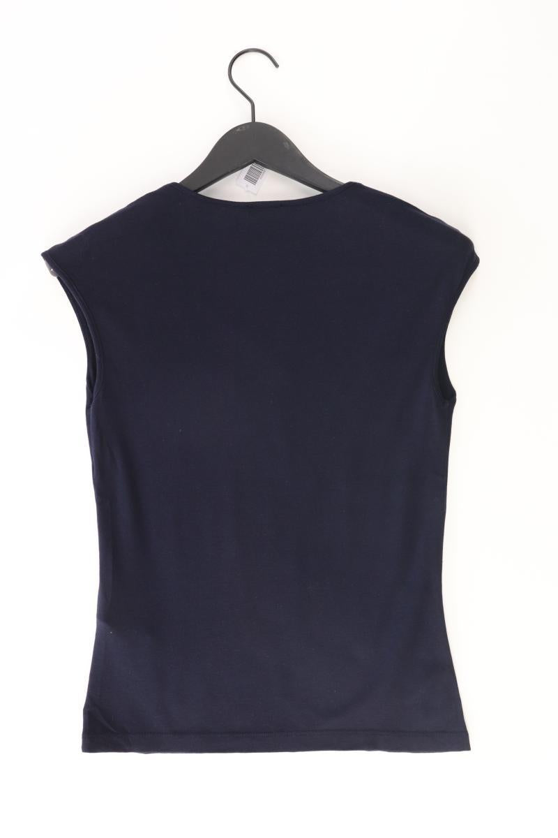 Street One Shirt mit V-Ausschnitt Gr. 36 Kurzarm blau aus Baumwolle
