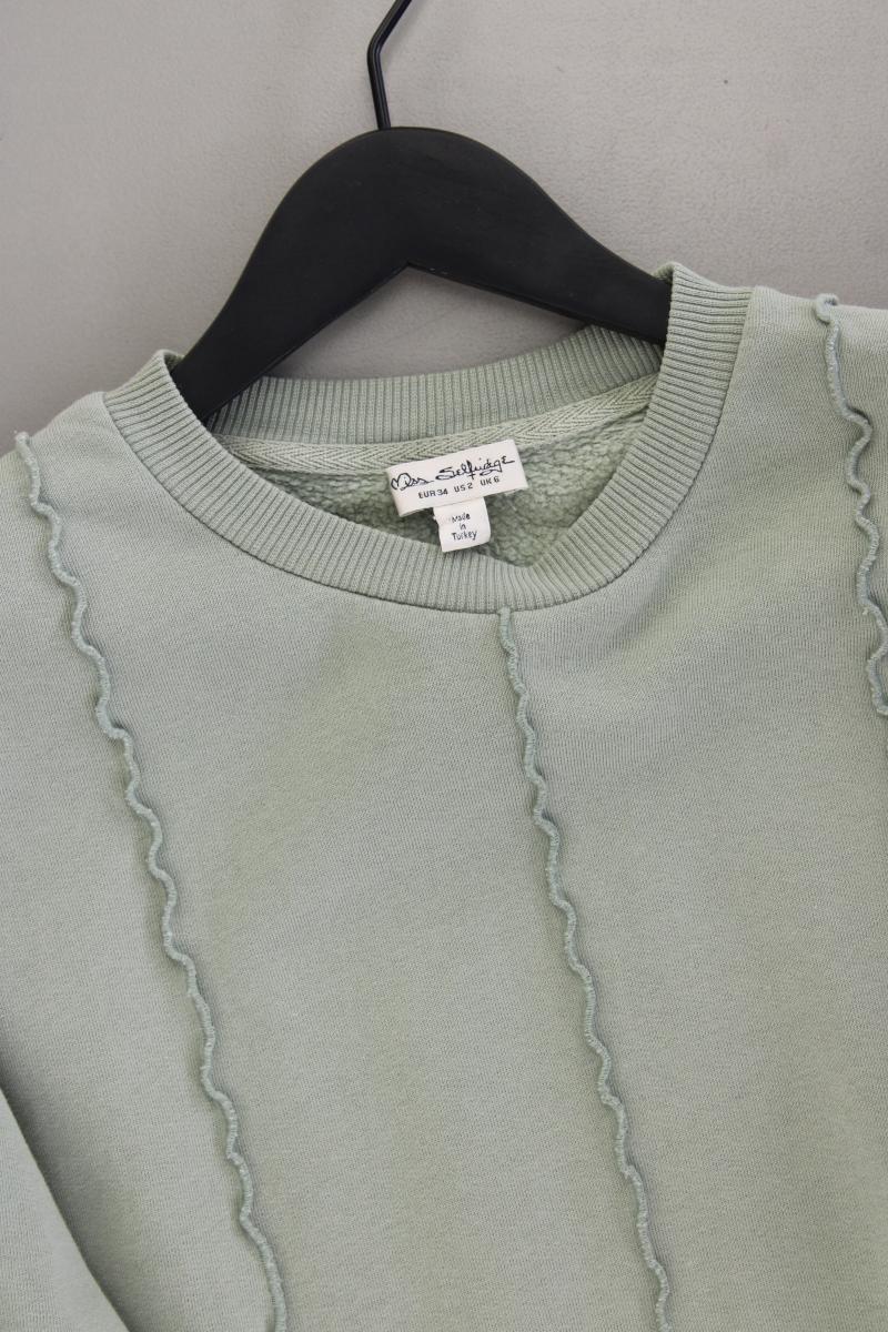 miss selfridge Langarmpullover Gr. 34 grün aus Baumwolle