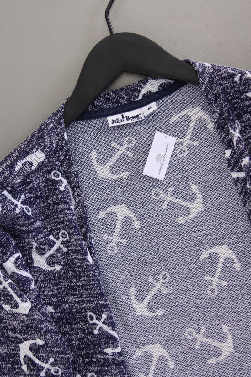 Cardigan mit Ankermuster Gr. M Langarm blau aus Polyester
