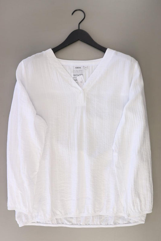 Cecil Langarmbluse Gr. XL weiß aus Viskose