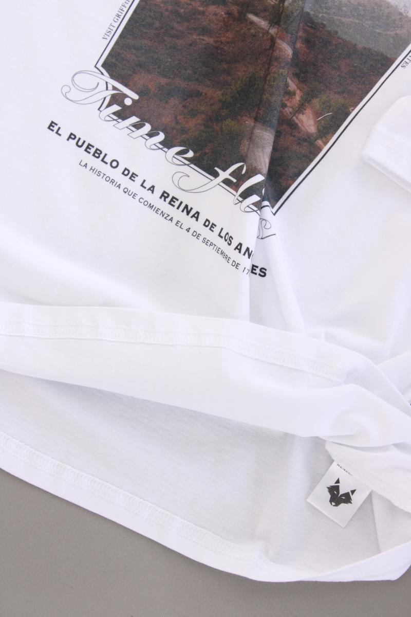 Printshirt für Herren Gr. XL neu mit Etikett Kurzarm weiß aus Baumwolle