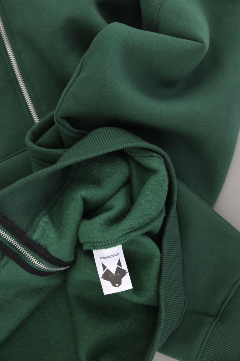 Sweatjacke für Herren Gr. L neu mit Etikett Langarm grün aus Baumwolle