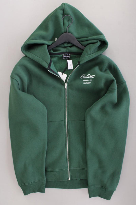 Sweatjacke für Herren Gr. L neu mit Etikett Langarm grün aus Baumwolle