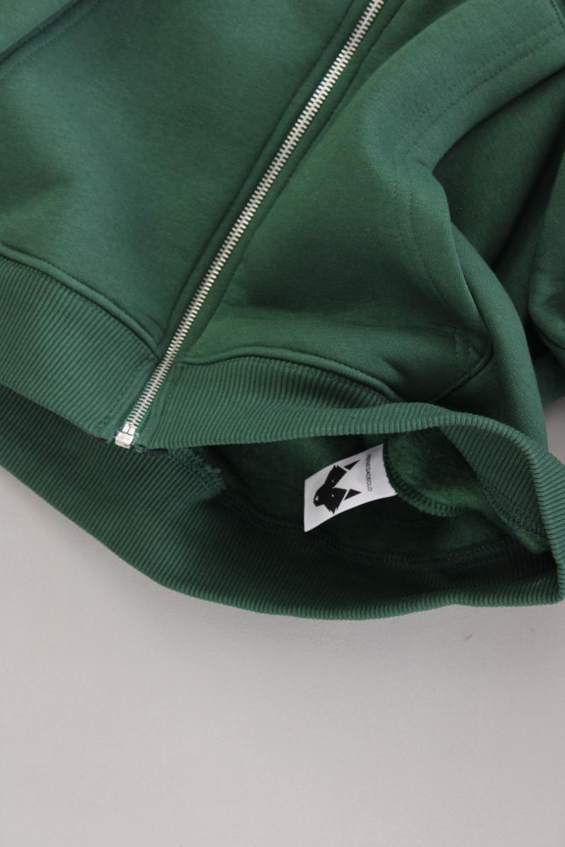 Sweatjacke für Herren Gr. L neu mit Etikett Langarm grün aus Baumwolle