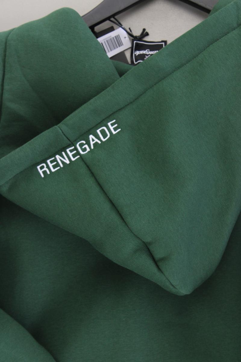 Sweatjacke für Herren Gr. L neu mit Etikett Langarm grün aus Baumwolle