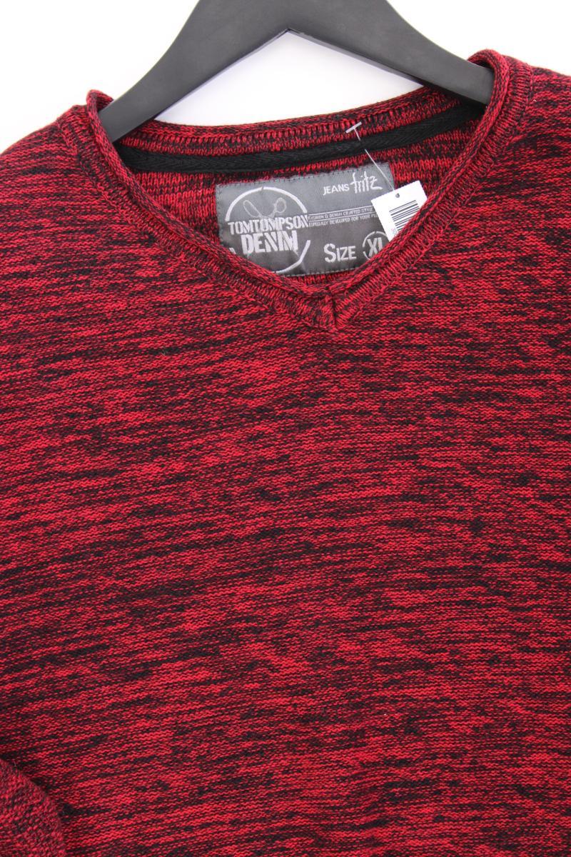 Jeans Fritz Strickpullover für Herren Gr. XL rot aus Baumwolle