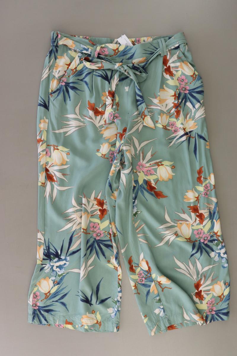 Only Stoffhose Gr. 38 mit Blumenmuster mit Gürtel mehrfarbig aus Viskose