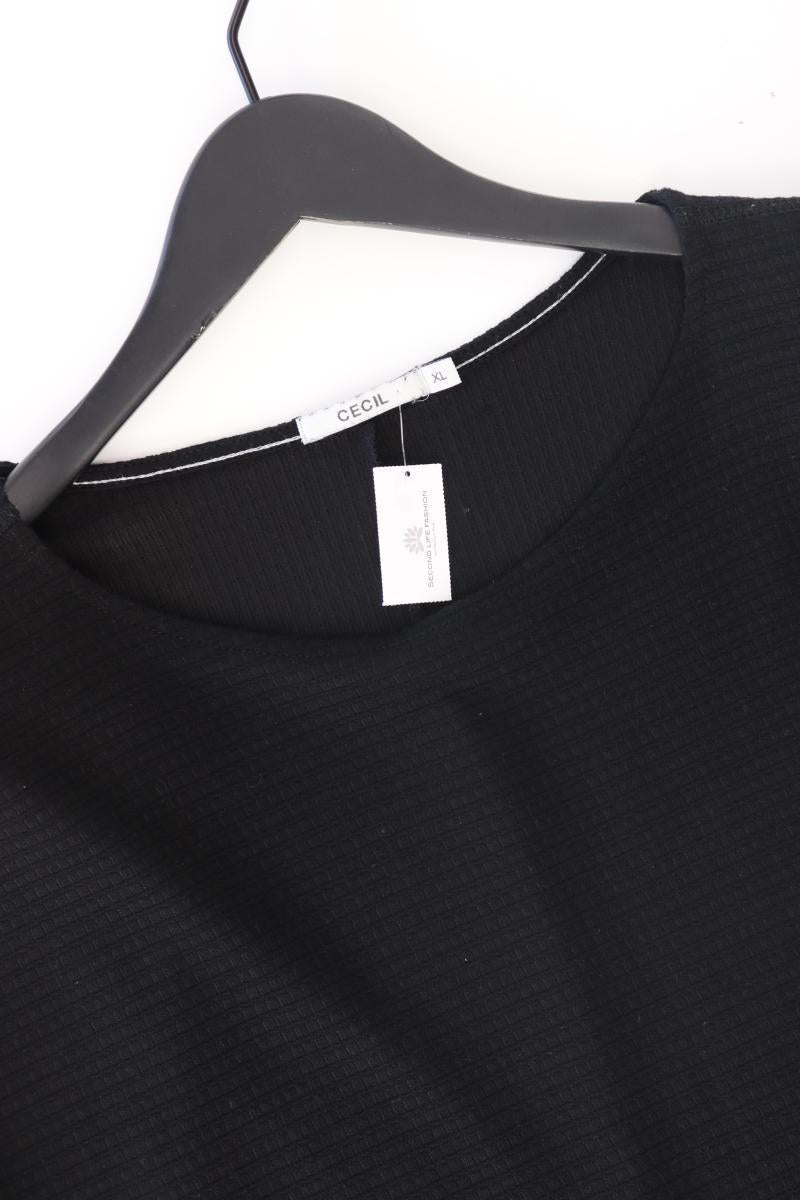 Cecil T-Shirt Gr. XL Kurzarm schwarz aus Viskose