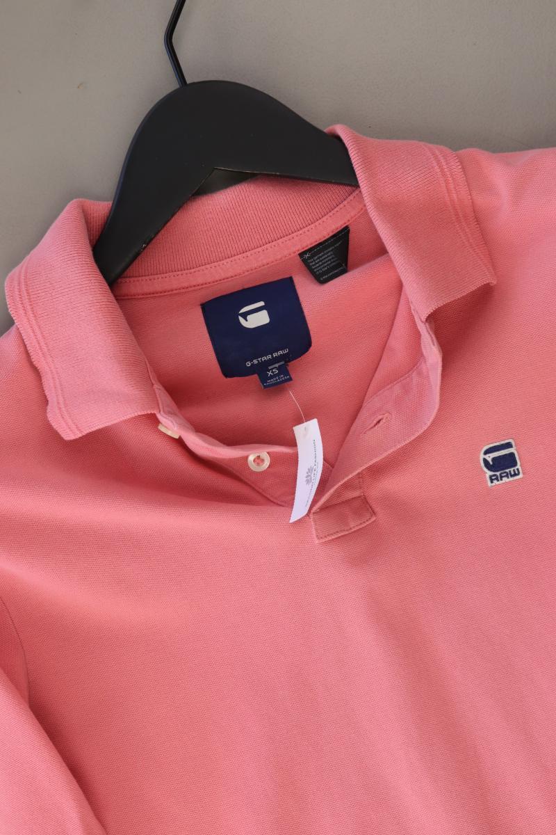 G-Star Poloshirt für Herren Gr. XS Kurzarm rosa aus Baumwolle