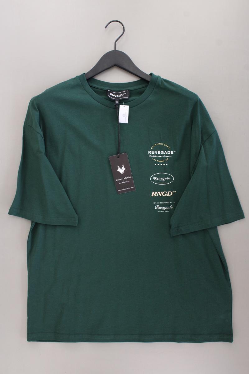 T-Shirt für Herren Gr. XL neu mit Etikett Kurzarm grün aus Baumwolle
