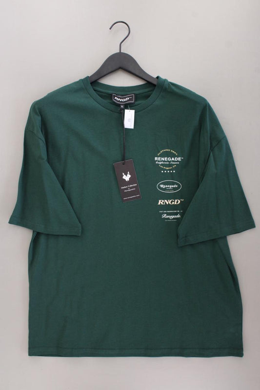 T-Shirt für Herren Gr. XL neu mit Etikett Kurzarm grün aus Baumwolle