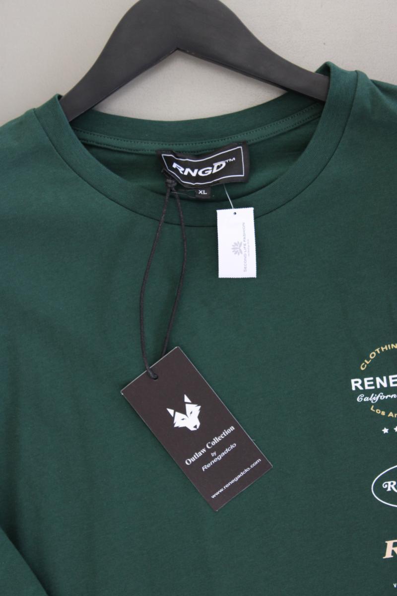 T-Shirt für Herren Gr. XL neu mit Etikett Kurzarm grün aus Baumwolle