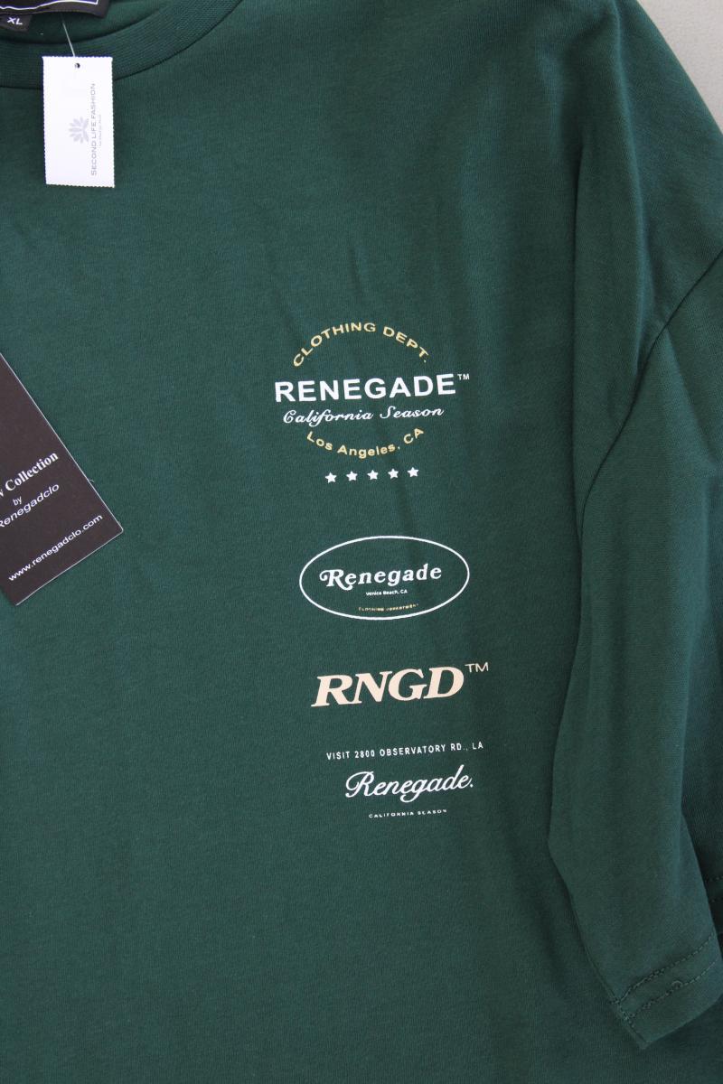 T-Shirt für Herren Gr. XL neu mit Etikett Kurzarm grün aus Baumwolle