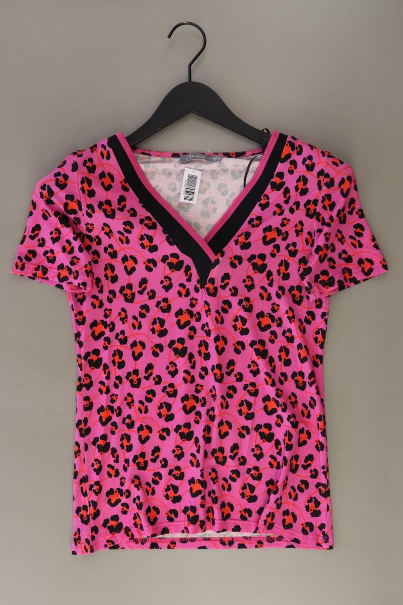 Geisha Printshirt Gr. 34 mit Tierdruck Kurzarm pink aus Viskose