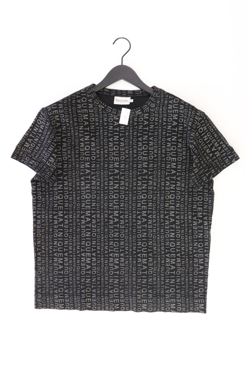 Matinique Printshirt für Herren Gr. L Kurzarm schwarz aus Baumwolle