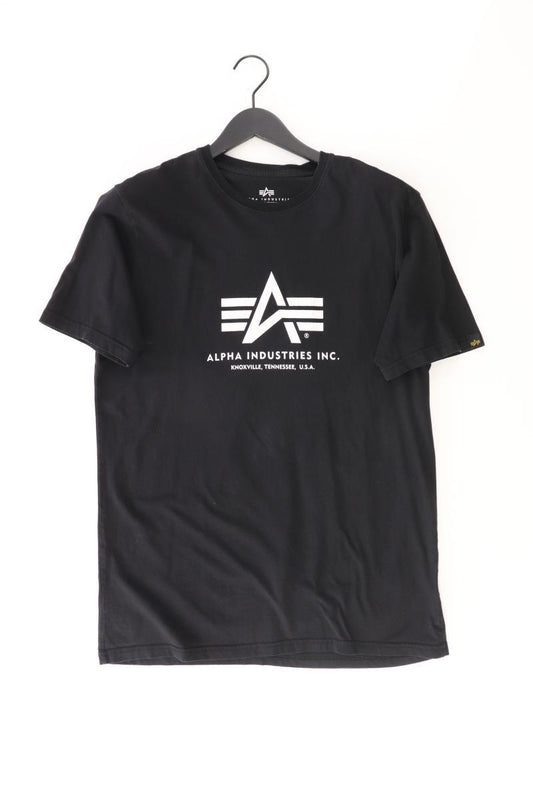 ALPHA INDUSTRIES Printshirt für Herren Gr. XXL Kurzarm schwarz aus Baumwolle