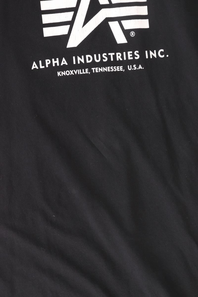 ALPHA INDUSTRIES Printshirt für Herren Gr. XXL Kurzarm schwarz aus Baumwolle