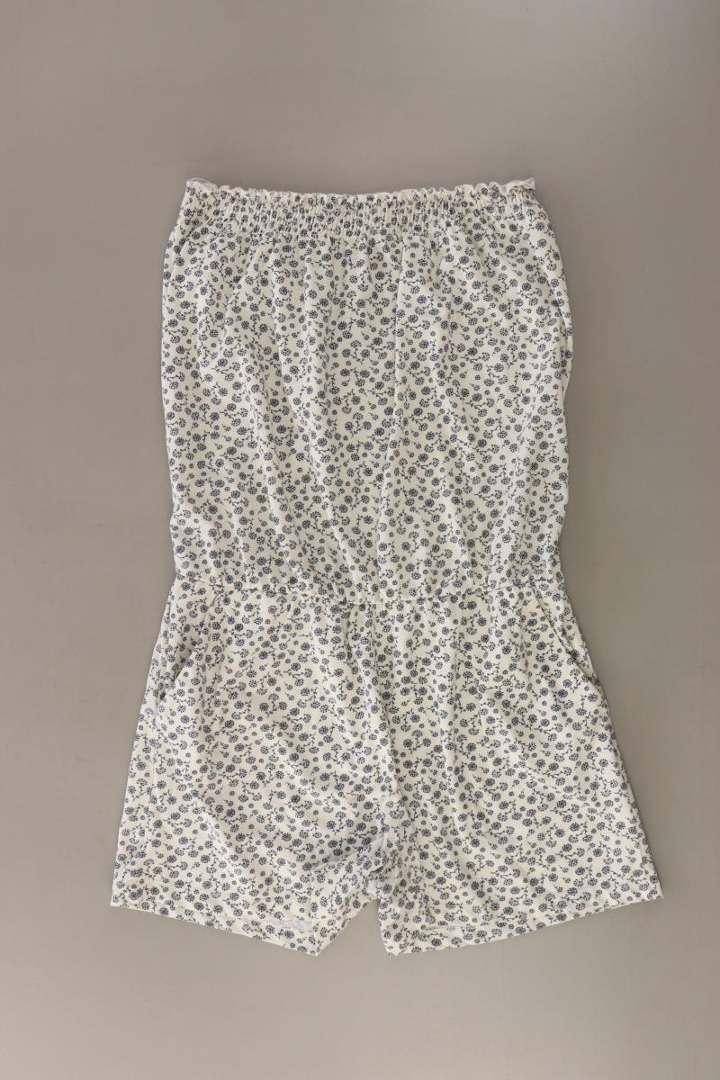 edc by Esprit Jumpsuit Schulterfrei Gr. M mit Blumenmuster weiß aus Polyester